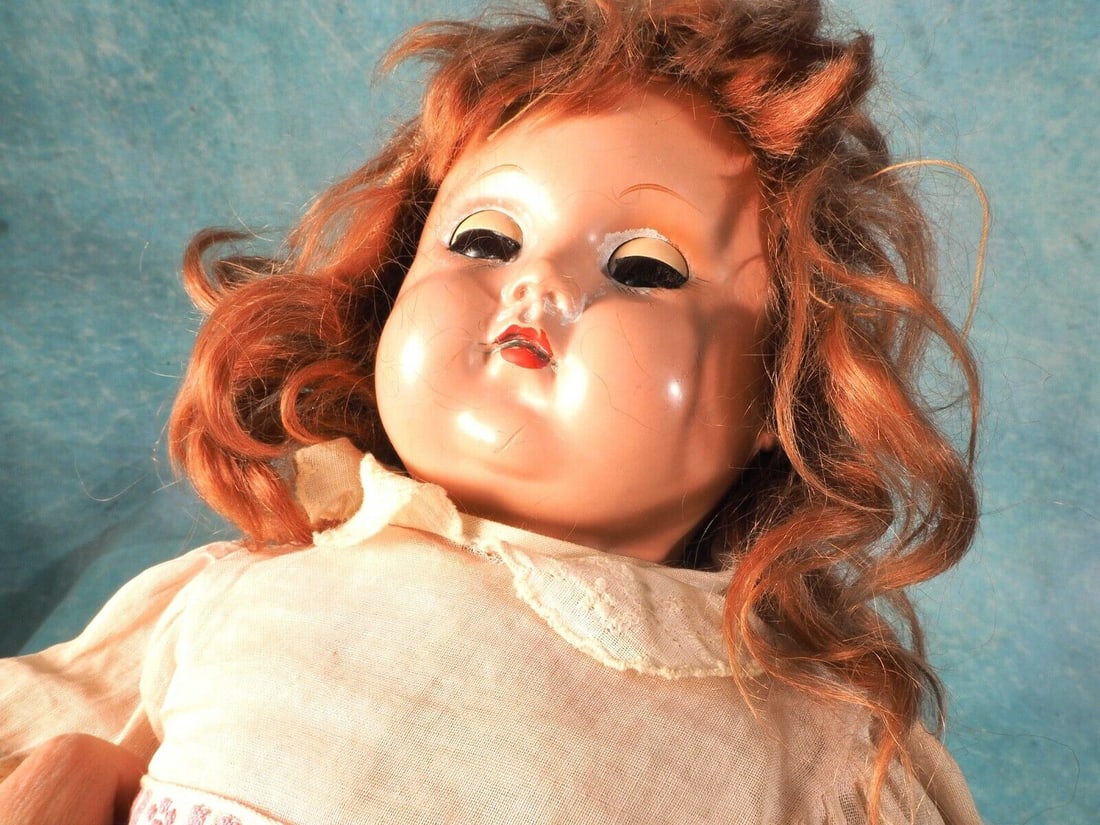 American Character Vintage Petite 16" Composition rubber cloth Mama doll 1930's (1 of 8)