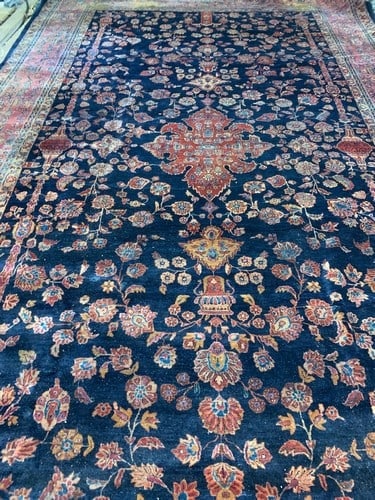 Antique Hand Knotted Persian Sarouk 12x18 ft (1 of 10)