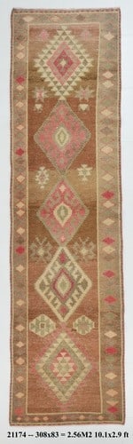 2' x 8' Vintage Turkish Runner Rug - 21722: Title: 2' x 8' Vintage Turkish Runner Rug - 21722 Description: Vintage Turkish Runner Rug Handmade, handwoven with traditional technique. Low pile, soft rug. Rug Condition: Fully cleaned and ready to