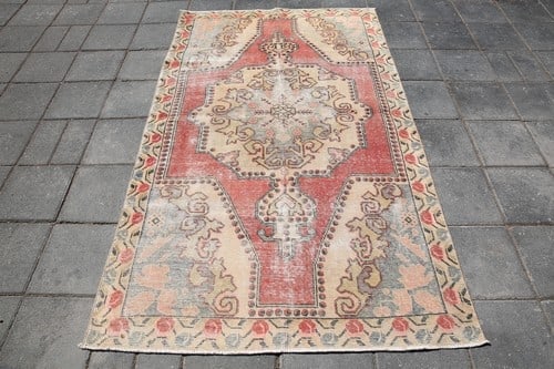 2' x 10' Vintage Turkish Runner Rug - 5220: Title: 2' x 10' Vintage Turkish Runner Rug - 5220 Description: Vintage Turkish Runner Rug Handmade, handwoven with traditional technique. Low pile, soft rug. Rug Condition: Fully cleaned and ready to