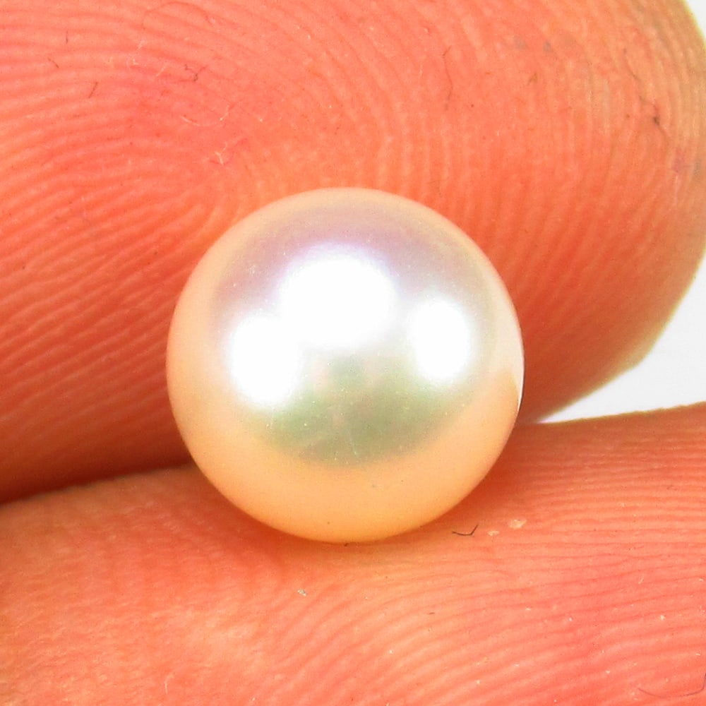 Natural Fresh Water Pearl - 2.74 Ct: No Reserve! Title: Natural Fresh Water Pearl - 2.74 Ct Origin: India Weight:2.74 Size/materials: 7.6 x 7.6 x 6.0 mm Description:Pieces : 1 No's / Shape : Round Cab / Color : White / Clarity : Opaque /