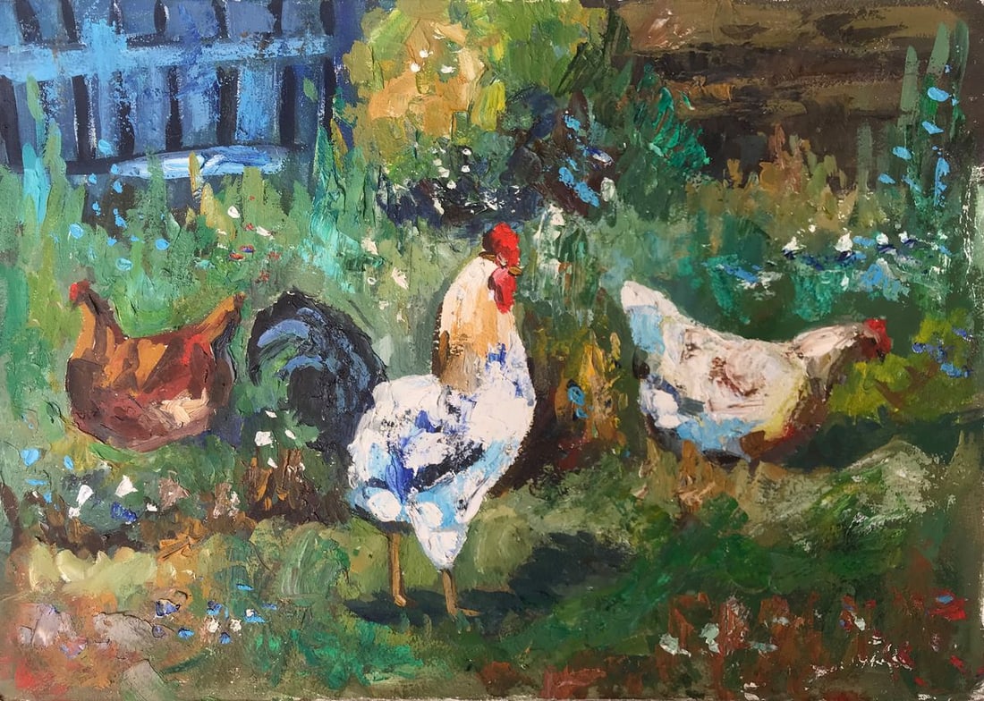 Oil painting Household Unknown artist (1 of 11)