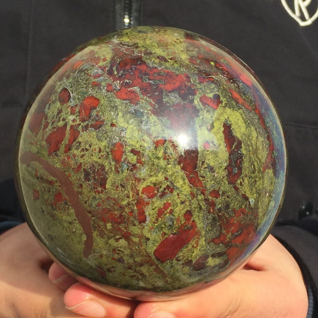 800 Gram  Top Natural Smoky Quartz Sphere Carved (1 of 6)