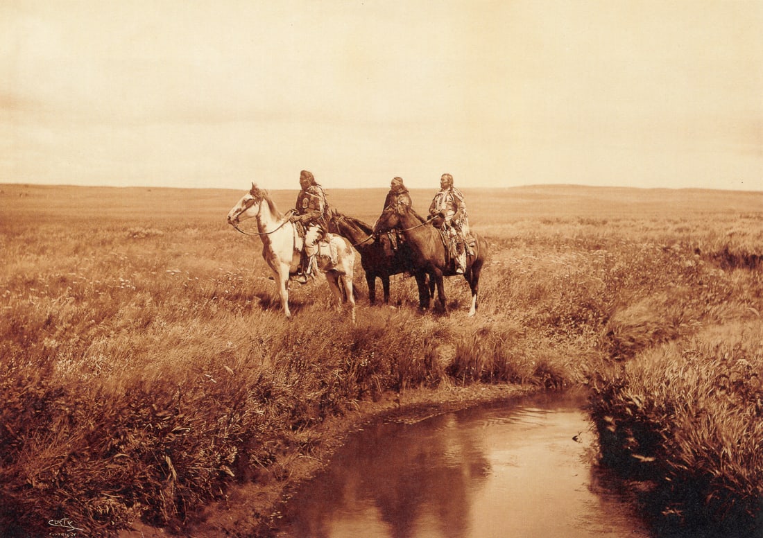 EDWARD CURTIS - The Three Chiefs - Piegan, 1900 (1 of 1)