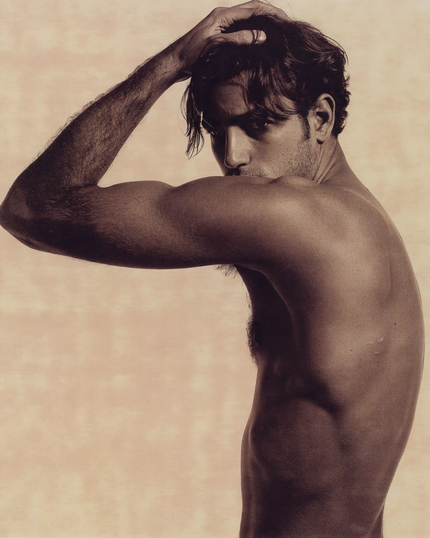 KARL LAGERFELD - Andrea Boccaletti: Artist: Karl Lagerfeld Title: Andrea Boccaletti Medium: Large Satin Finish Umber Photolithograph, 1997 Dimensions: 10.7x13.4" Description: Unmounted Artist Bio: Karl Otto Lagerfeld was a German creati