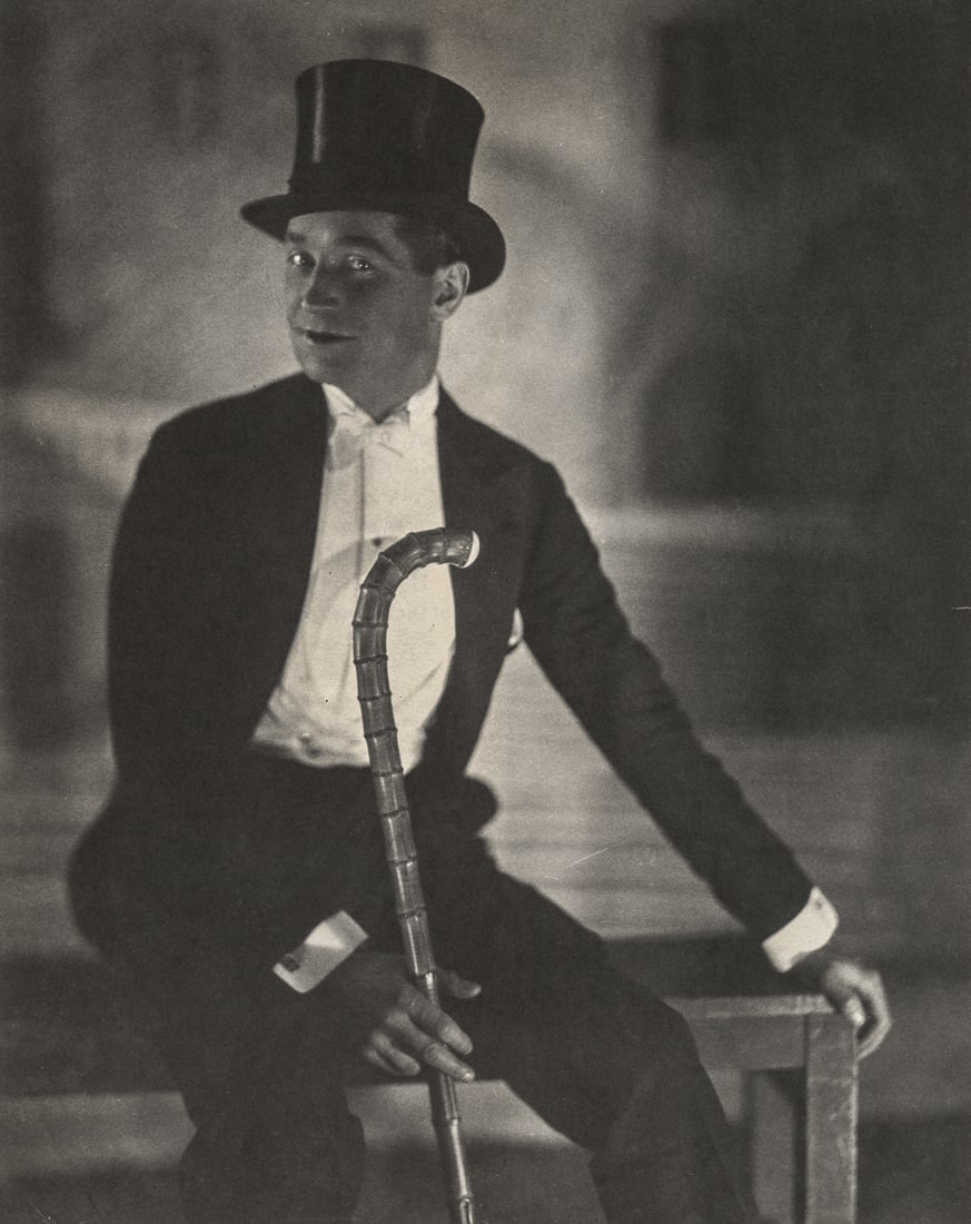 JAMES ABBE SR. - Maurice Chevalier, Paris, 1924: Artist: James Abbe Sr. Title: Maurice Chevalier at the Palace, Paris, 1924 Medium: Photo Litho, 1961, USA Dimensions: 7.45x9.4" Description: Heat Wax Mounted on 11x14" Conservation Board Artist Bio: J