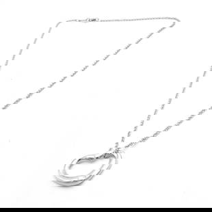 Tiffany & Co Open Heart 22mm necklace: Beautiful Tiffany & Co necklace model "Open Heart". - Silver 925 thousandths. - On a chain of 40.50 cm. - Original creation of Elsa Peretti. - Weight : 6,14 g. - Size medium, width of the pendant: 22m