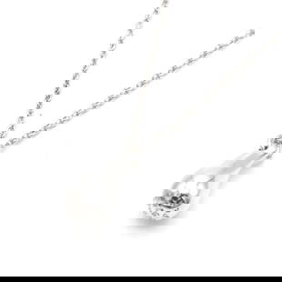 Tiffany & Co Teardrop Elsa Peretti necklace: Beautiful Tiffany & Co necklace, model Teardrop ; silver 925. - Collection Elsa Peretti. - Composed of a silver chain, retaining in its center a charming pendant evoking a tear, a dewdrop or a raindro