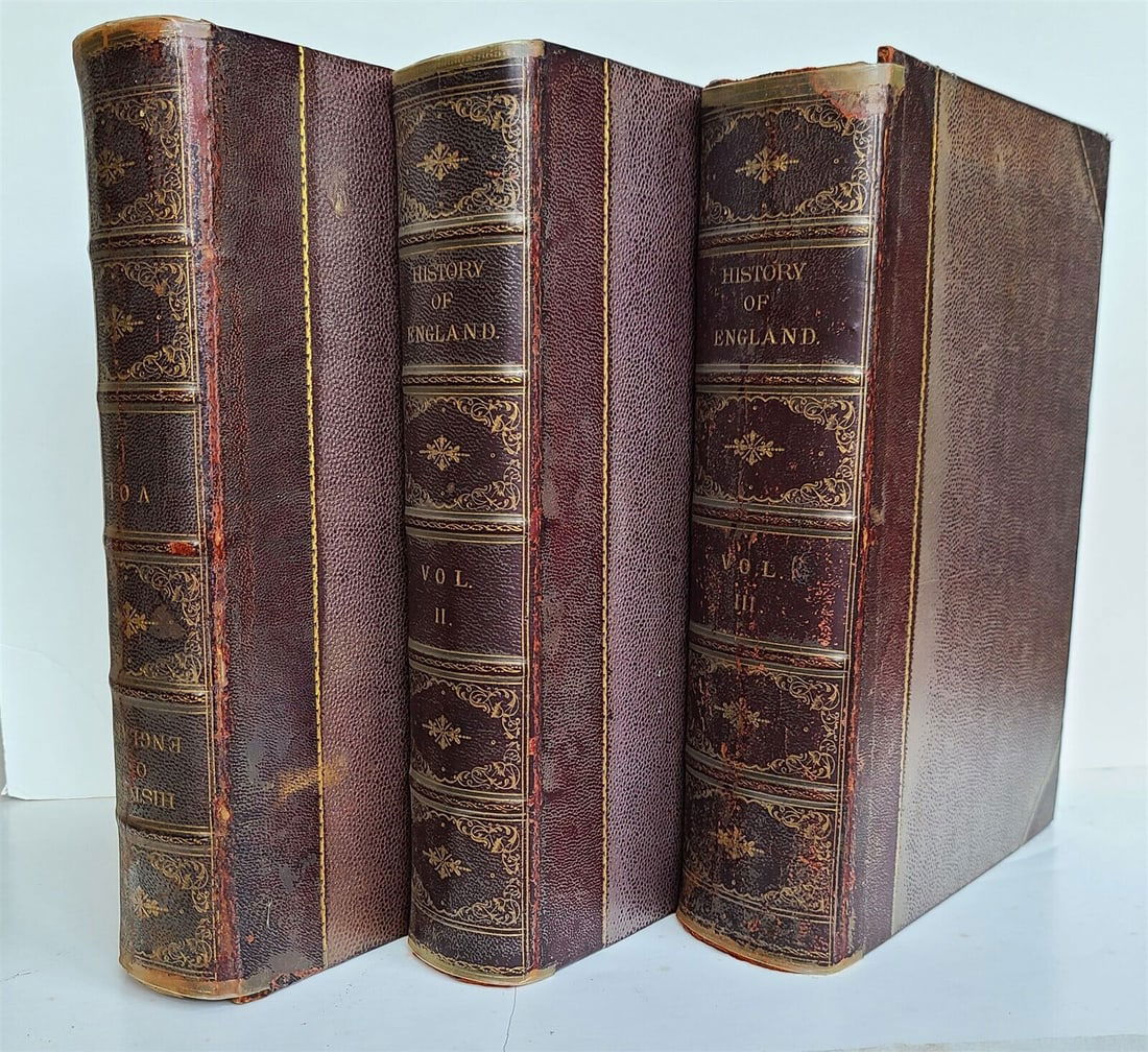 1870s NATIONAL & DOMESTIC HISTORY of ENGLAND by W. AUBREY 3 VOLUMES antique (1 of 15)