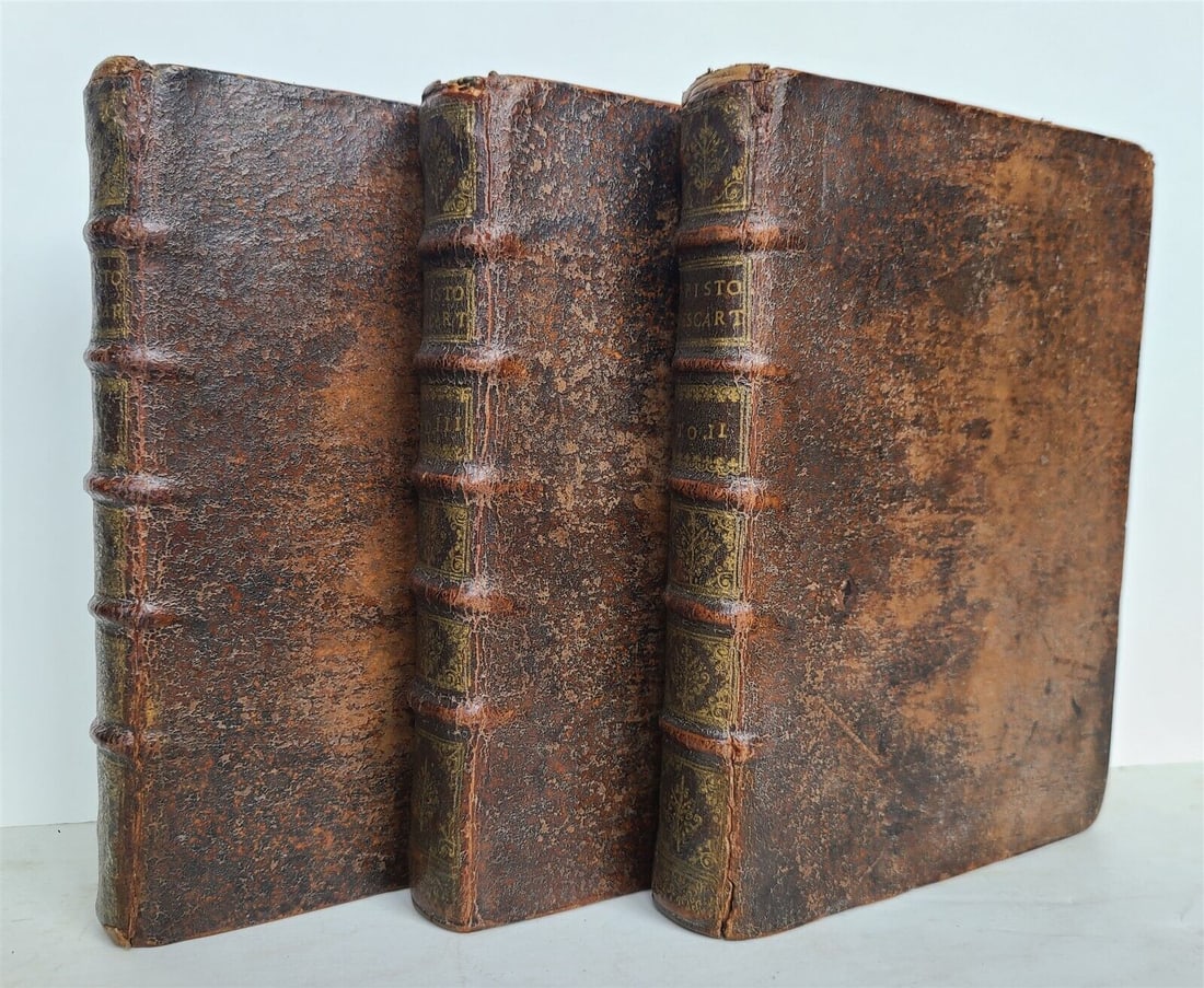 1683 DESCARTES EPISTOLAE 3 volumes ANTIQUE illustrated (1 of 10)