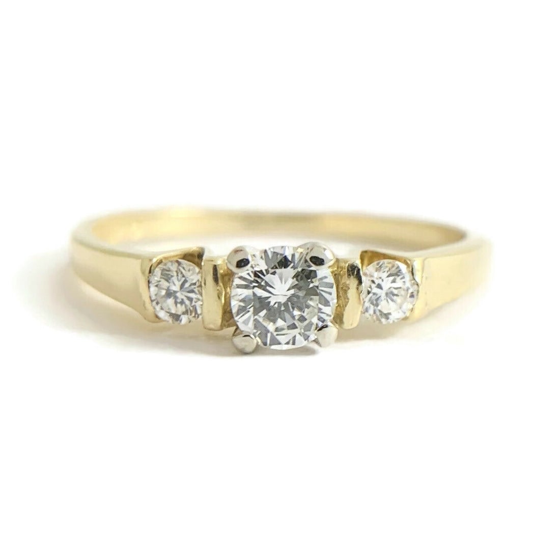 3-Stone Round Diamond Engagement Ring 14K Yellow Gold, .33 CTW, 2.09 Grams (1 of 11)