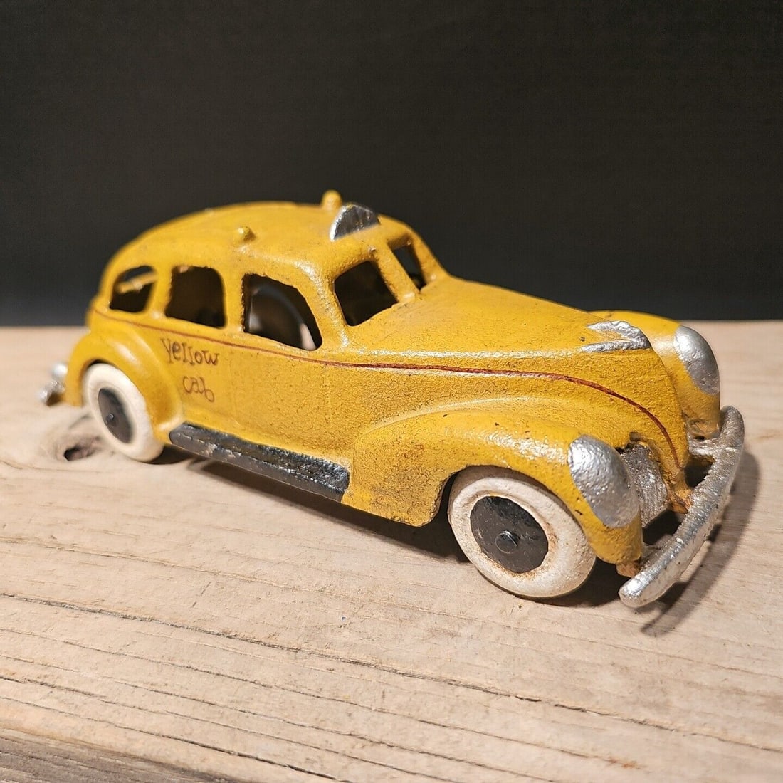 Cast Iron Toy Yellow Cab Car (1 of 13)