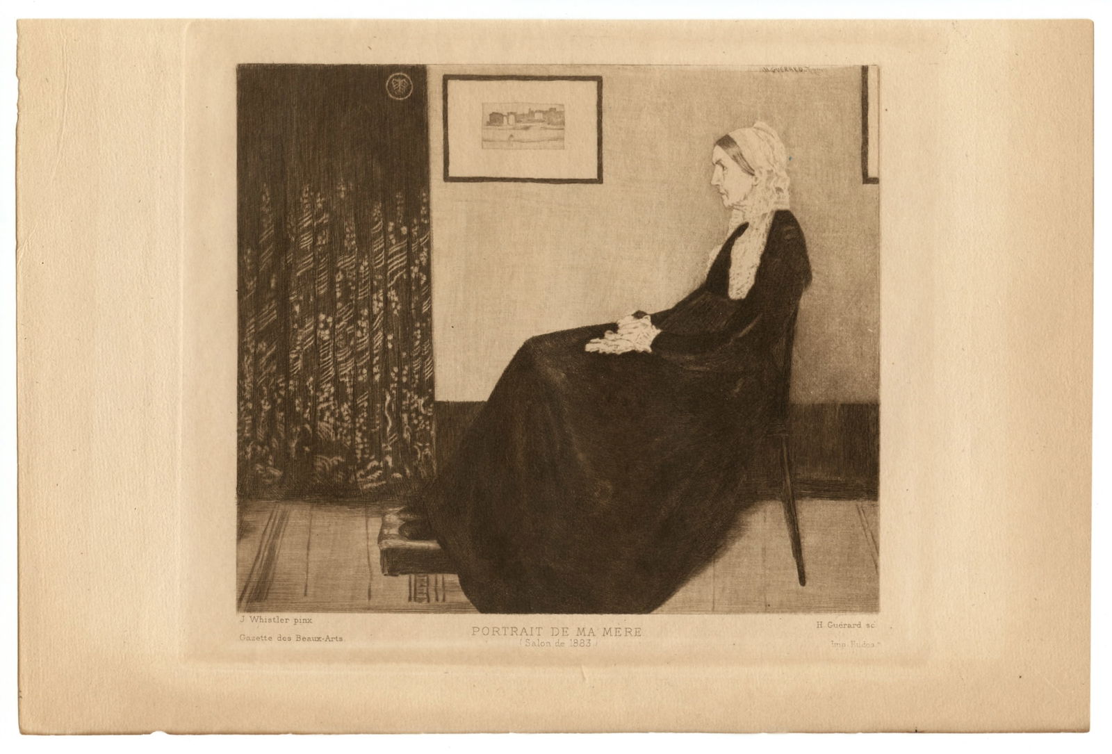 James Whistler etching "Portrait de ma Mere" | Whistler's Mother (1 of 1)