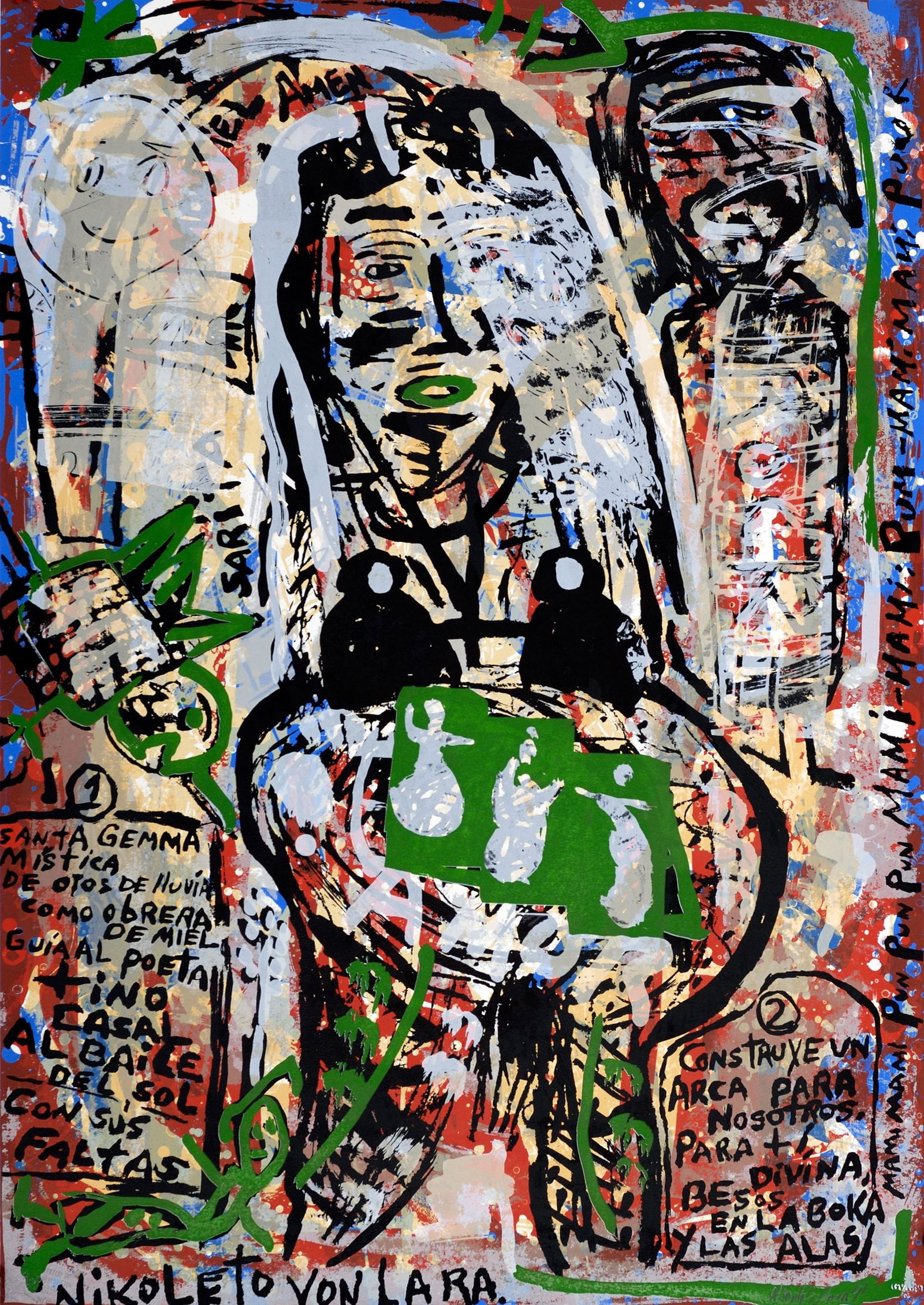 Nicolas Lara Mexican silkscreen, 27.2 x 19.3 in. (1 of 1)