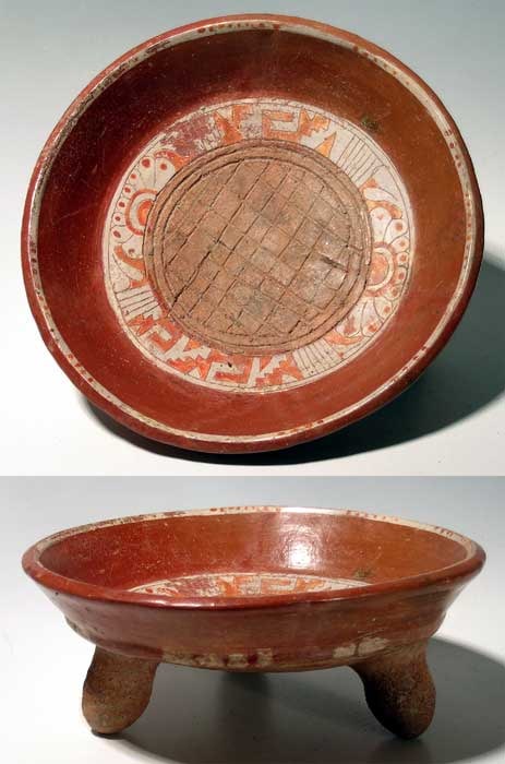 Pre-Columbian Aztec Tripod Plate (1 of 4)