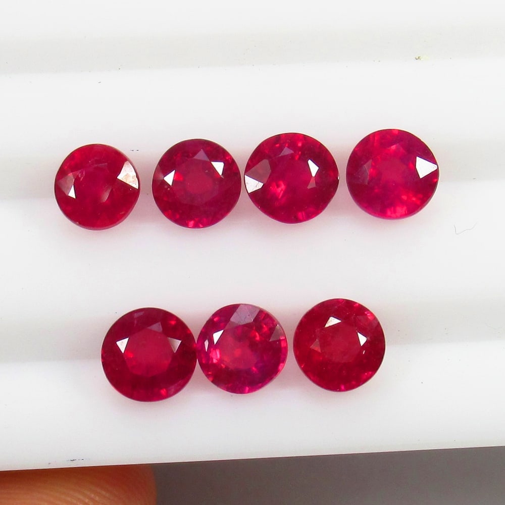 Natural Red Ruby Necklace Set - 8.31 Ct (1 of 2)