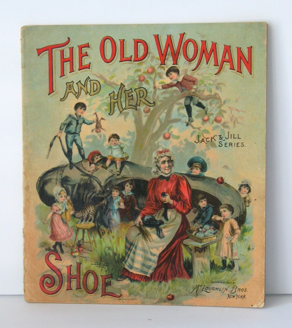 Antique children's book “Old Woman in a Shoe” (1 of 4)