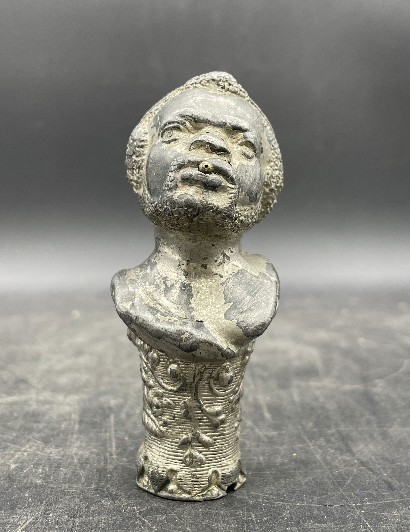 VINTAGE WALKING CANE TOPPER BLACK AMERICANA MAN Water-squirting (1 of 7)