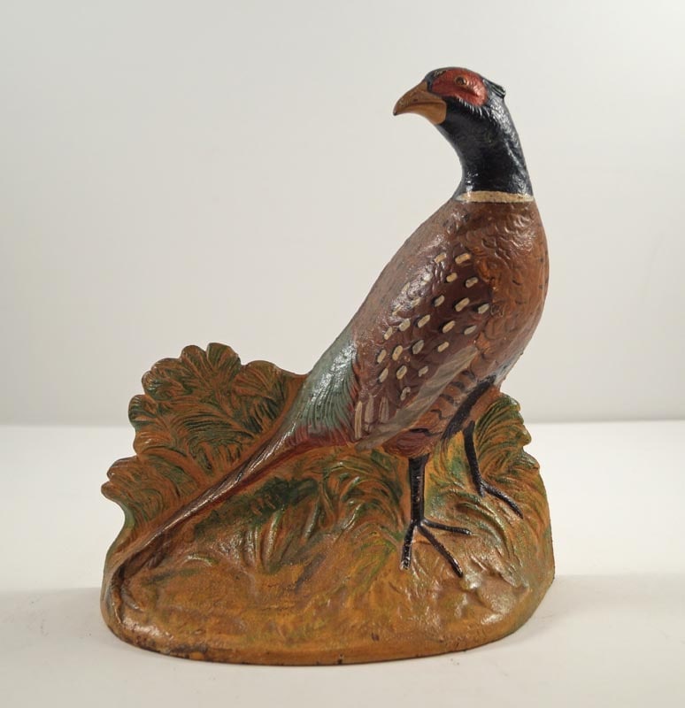 Antique Pheasant Bird Cast Iron Hubley Doorstop (1 of 7)