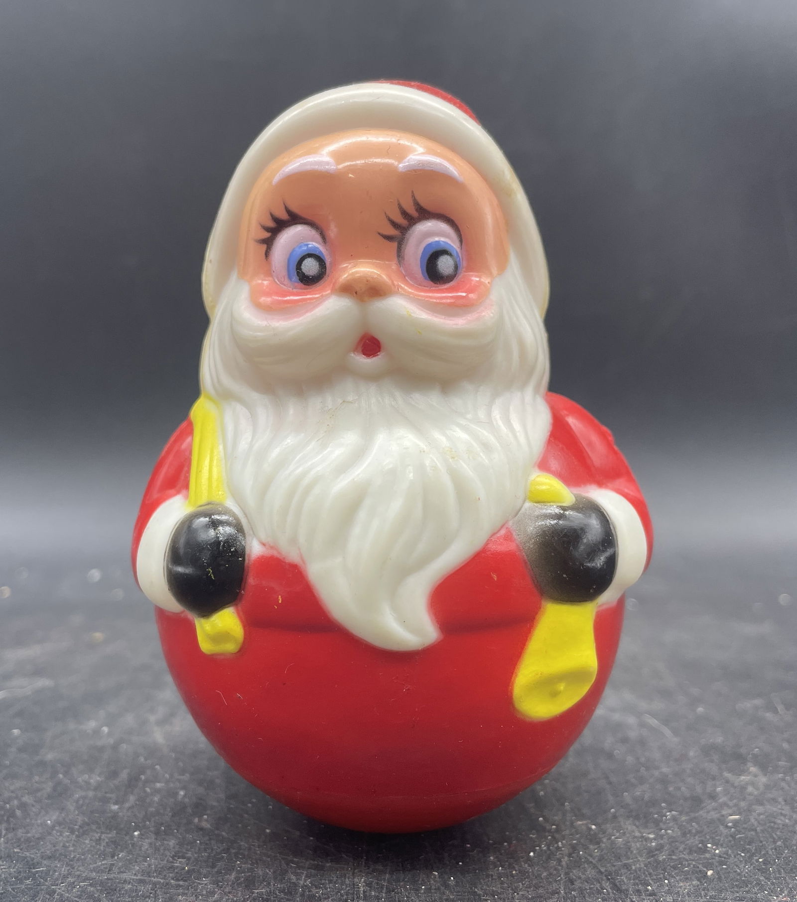 VINTAGE KIDDE ROLY POLY MUSICAL SANTA CLAUS CHRISTMAS TOY JAPAN (1 of 7)