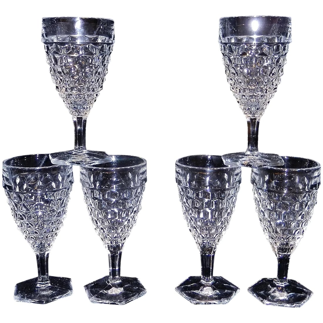 Vintage Fostoria American Clear Water Goblets #2056 (1 of 6)