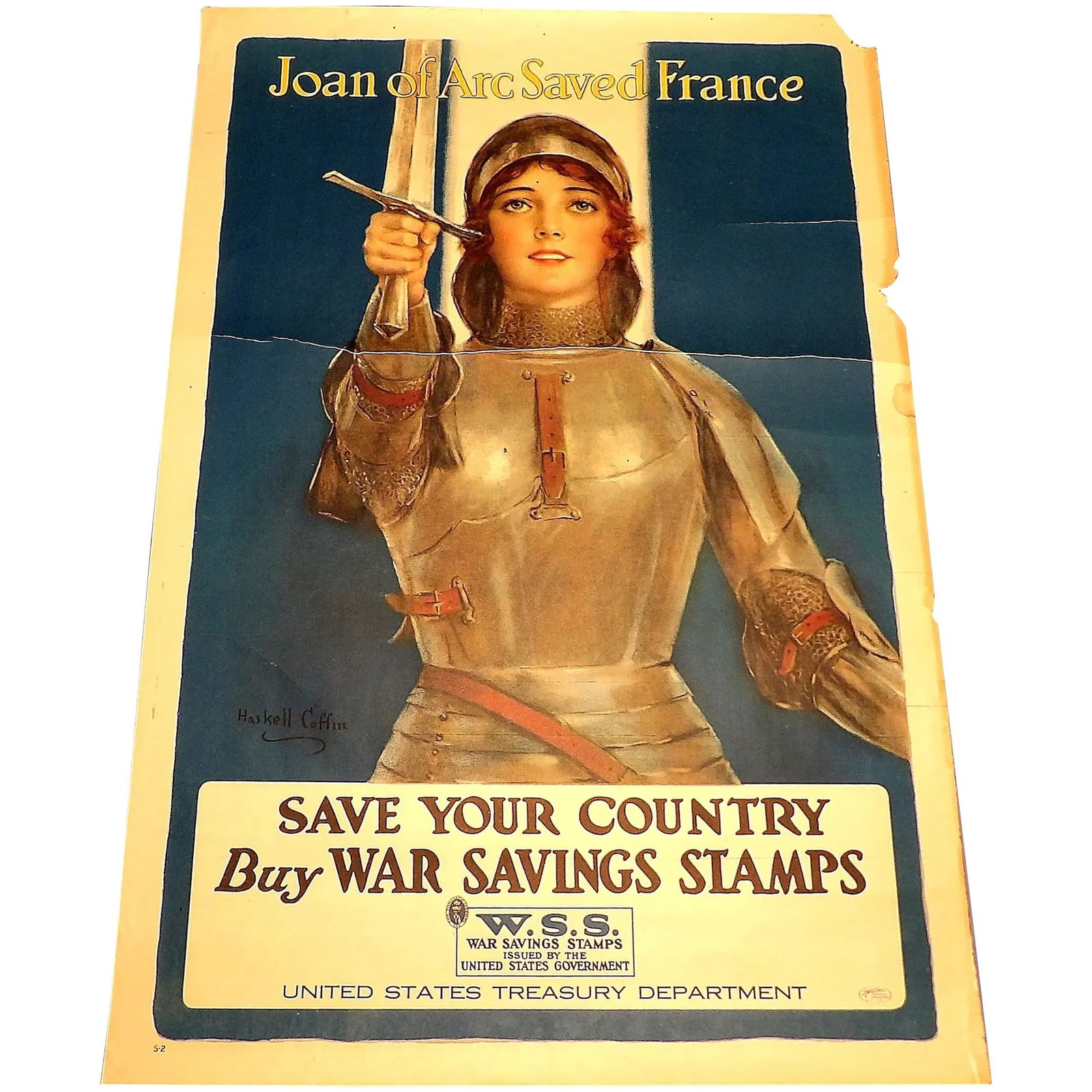 Original World War I Joan of Arc Saved France--Save Your Country--Buy War Savings Stamps Poster by (1 of 7)