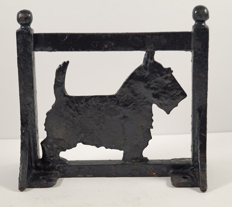 Antique Scottie Dog Cast Iron Hubley Foot Scraper (1 of 3)