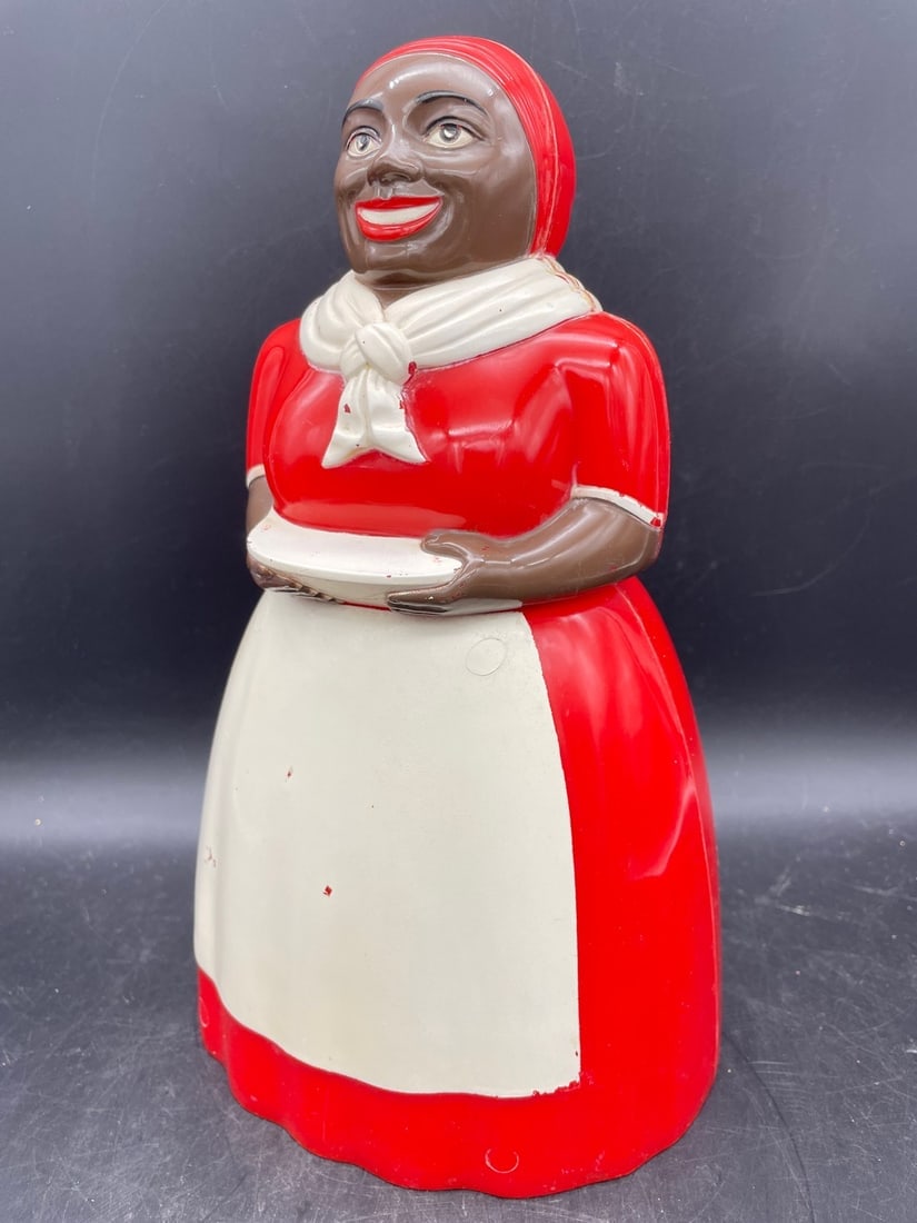 VINTAGE BLACK AMERICANA COOKIE JAR BY F & F MOLD & DIE 1948 (1 of 8)