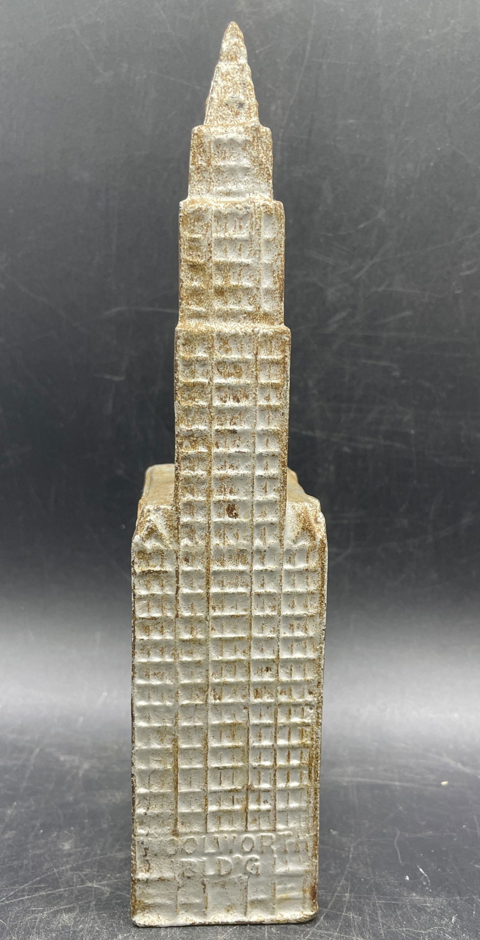 C.1915 KENTON HARDWARE "WOOLWORTH BLDG." CAST IRON BANK (1 of 8)