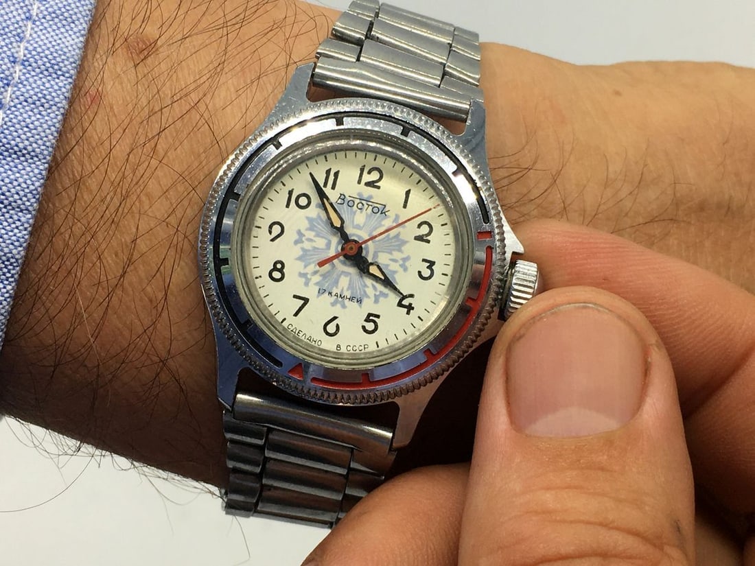 Vostok vintage men wrist watch / Russian antique unisex USSR watches: Materials Band material: Leather Gold, Stainless steel Vostok vintage men wrist watch. Russian antique unisex white USSR watches. Mens watch. Vintage watch. Military watch. Mens Wrist Watch. Watches f