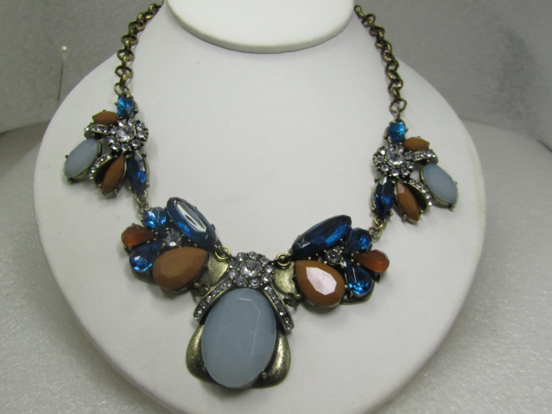 Vintage Chunky Rhinestone Statement Necklace, 24? (1 of 7)