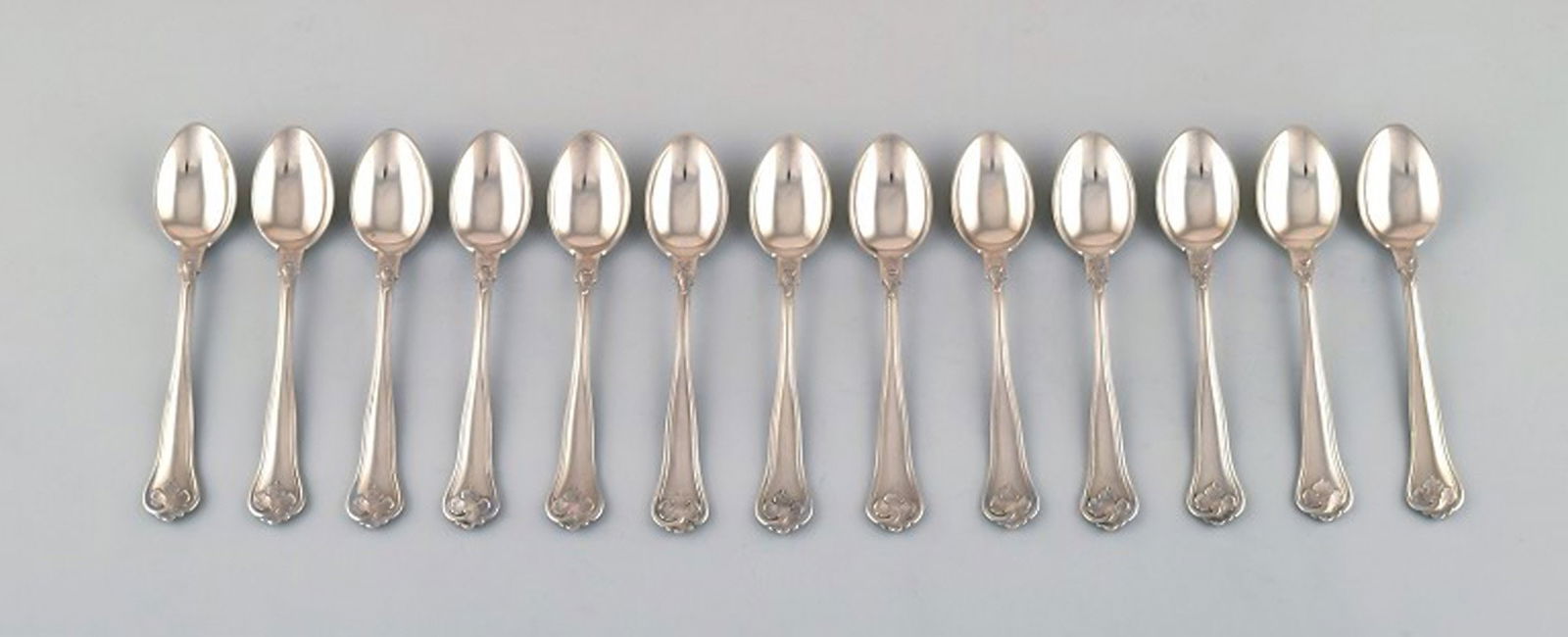 Cohr, Denmark Saxon flower silver cutlery. Coffee spoon. 12 pieces in stock. (1 of 4)