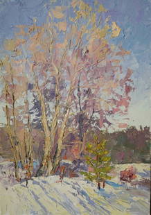 Oil painting Winter landscape Serdyuk Boris Petrovich: №SERB 231 *** ABOUT THIS PAINTING *** * TITLE: "Winter landscape" * ARTISTS: Serdyuk Boris Petrovich * SIZE: 50x70 cm/'23,62х16,53 inches' * MEDIUM: oil, canvas * HAND PAINTED: Original