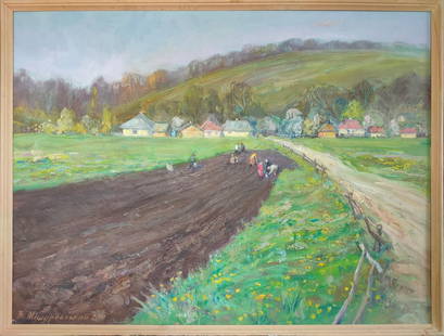 Oil painting Mother Earth Mishurovsky V. V.: 100 *** ABOUT THIS PAINTING *** * TITLE: "Mother Earth" * ARTISTS: Mishurovsky V. V. * SIZE: 60x80 cm / 23,62x31,49 inches * MEDIUM: Oil, canvas on the cardboard * HAND PAINTED: Original painting from