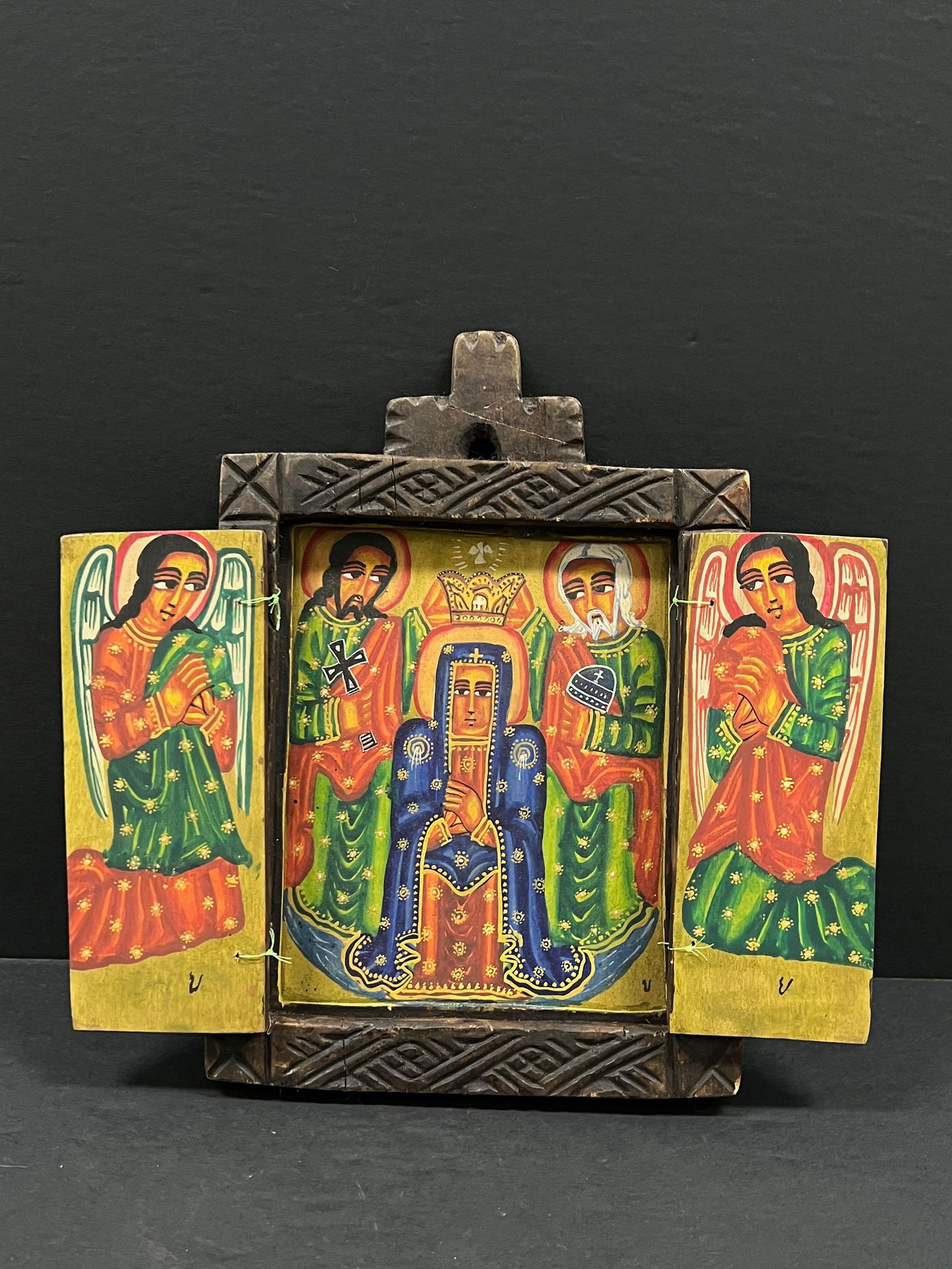 Ethiopian Wooden Painted Icon (1 of 7)