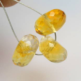 6.75 Ctw Natural 3 Citrine Drilled Round Beads: No Reserve! Title: 6.75 Ctw Natural 3 Citrine Drilled Round Beads Stone Clarity: Transparent Gemstone:Natural Citrine Beads Carat Weights: 6.75 Size/Dimensions: 8.00 - 8.50 mm / 3 Pc's Additional Info