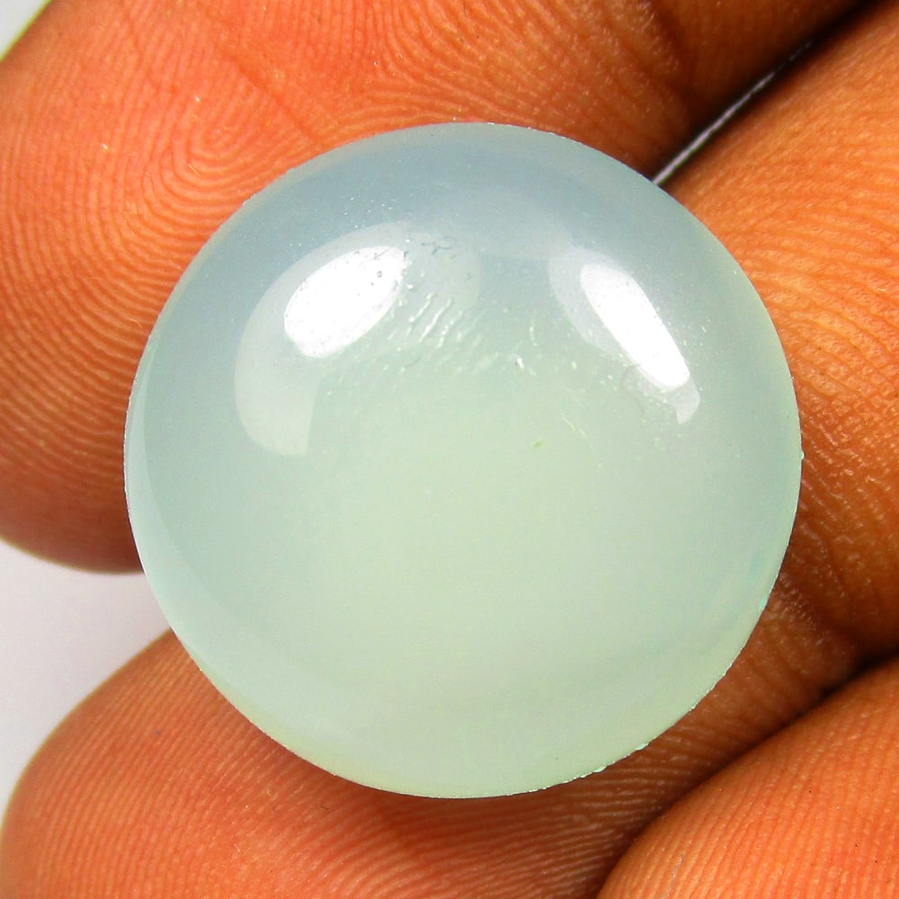 18.73 Ctw Natural Blue Lace Agate Round Cab (1 of 2)