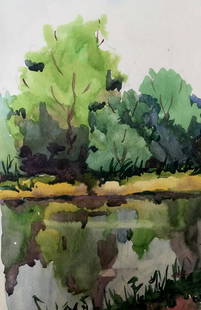 Watercolor painting Sunny day Litvinov Oleg Arkad'yevich: №AAA2870 *** ABOUT THIS PAINTING *** * TITLE: "Sunny day" * ARTISTS: Litvinov Oleg Arkad'yevich * SIZE: 16x24 cm/'6.29x9.44 inches' * MEDIUM: watercolor, paper * HAND PAINTED: Original painting