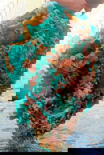 27.80 Kg Museum Level AAA Quality Huge Hemimporphite Specimen: Title: 27.80 Kg Museum Level AAA Quality Huge Hemimporphite Specimen Weight: 27.80 Kg Origin: Afghanistan Materials: Specimen Size/Dimension: Museum Level Additional Information: Natural Reserve: $16,
