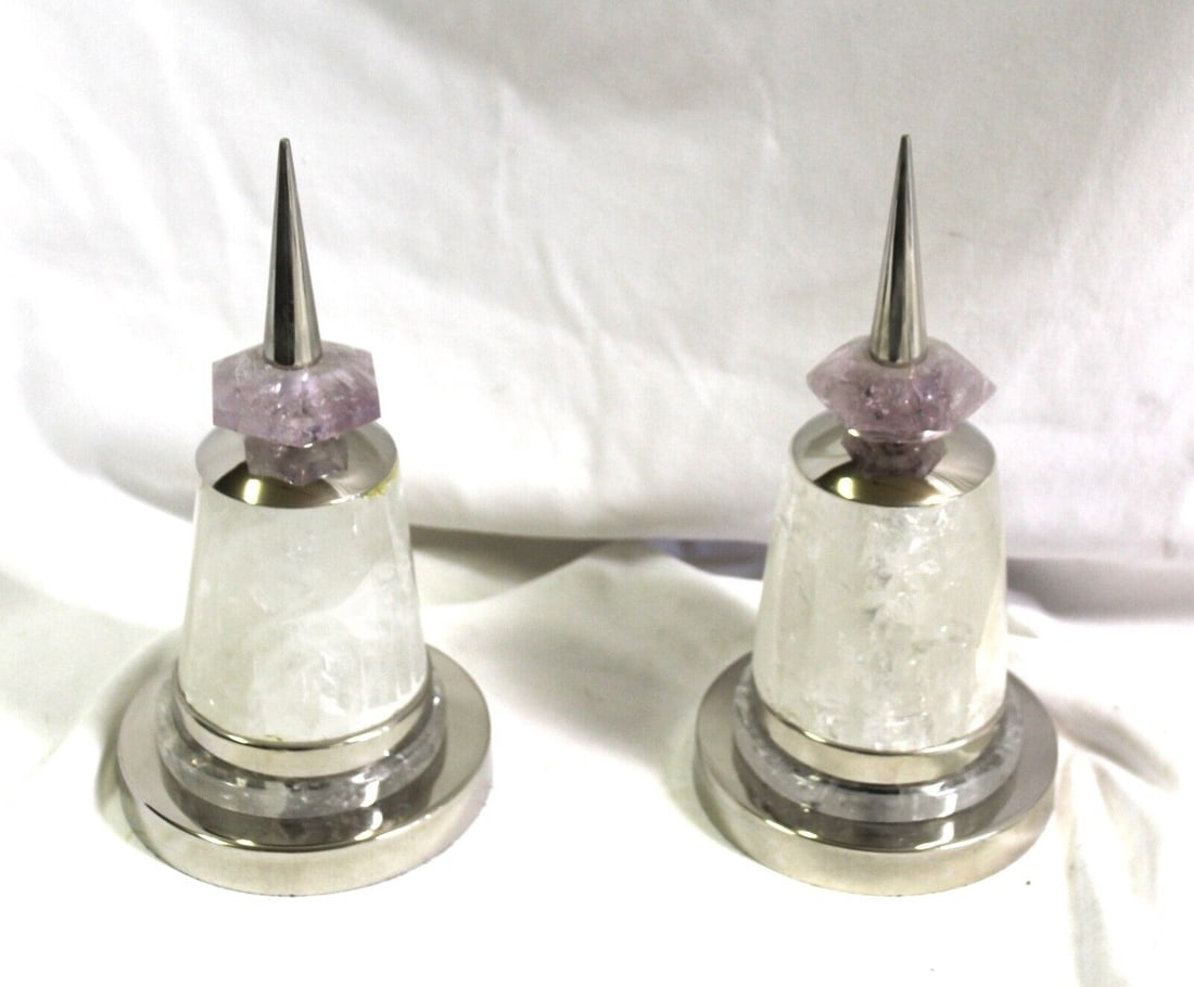 Rock Crystal Accessories,Decorations , Table Top ,pair (1 of 7)