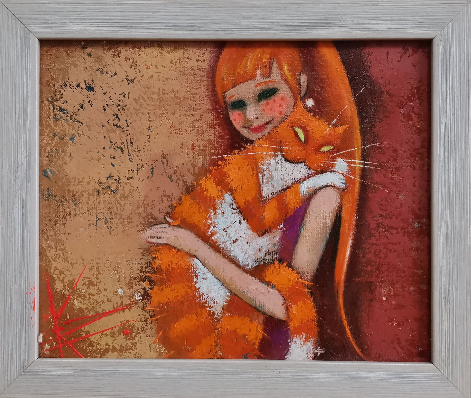 Abstract Oil painting Redheads Oksana Kyrylenko: 71KOR Painter: Oksana Kyrylenko Sіze: 22x28 cm/8.6x10.6x inches Components: oil, canvas Original painting from our collection ERA: 2016 Oksana Ivanivna was born on May 11, 1961 in the city of Ch