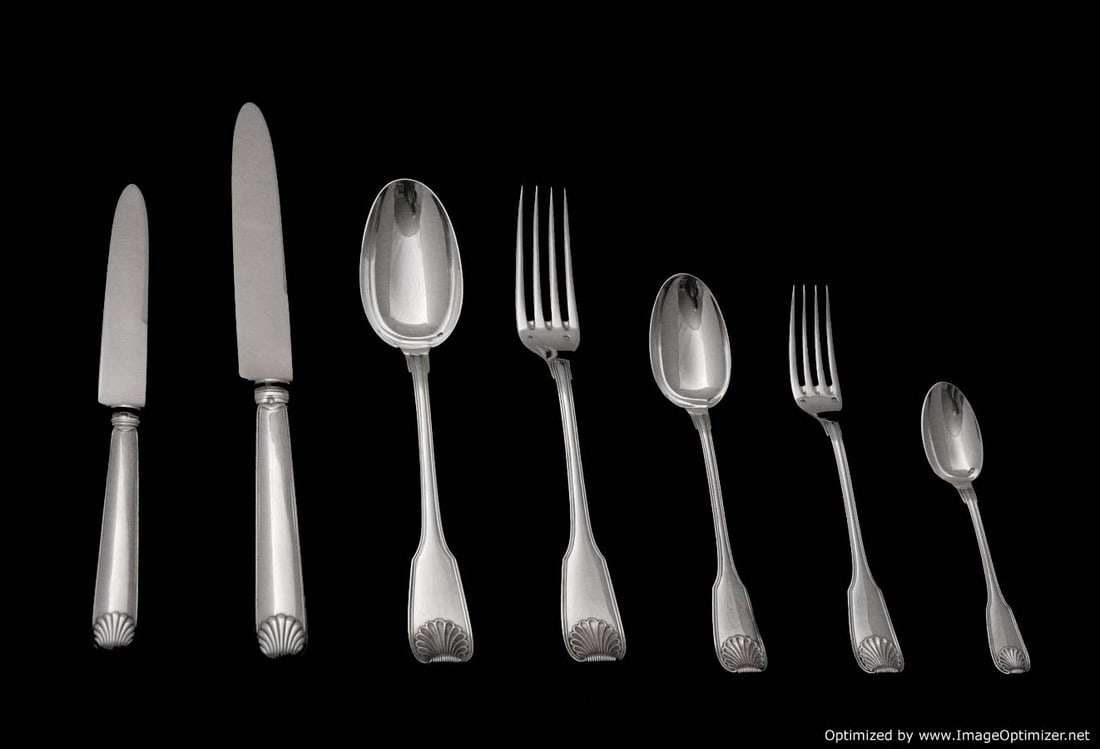 TETARD 85pcs. - STUNNING STERLING SILVER FLATWARE SET + STORAGE TRAYS (1 of 8)