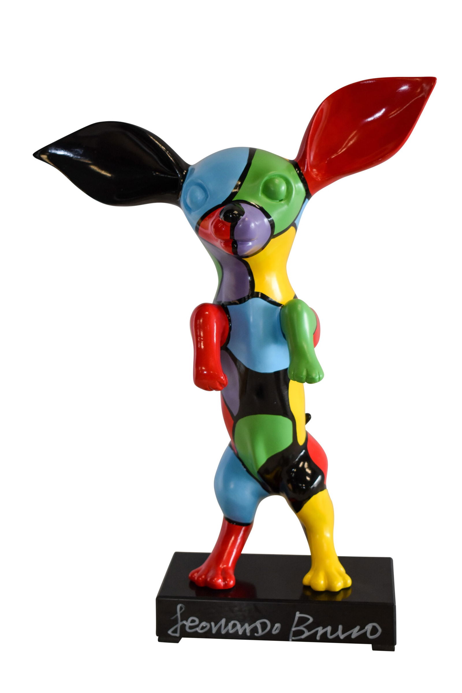 Geometric Colored Chihuahua on Hind Legs Resin Statue 13″ x 8″ x 18″H (1 of 12)