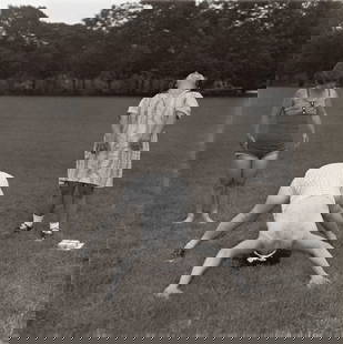 DIANE ARBUS - Untitled (6), 1970-71: Artist: Diane Arbus Title: Untitled (6), 1970-71 Medium: Photo Litho, 1972, USA Dimensions: 8.4x8.45" Description: Heat Wax Mounted on 11x14" Conservation Board Artist Bio: Diane Arbus was an American