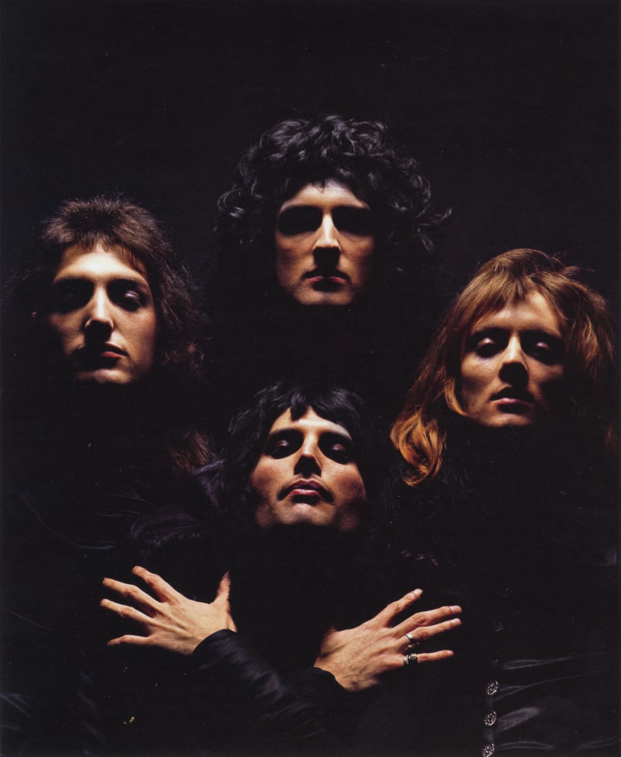 MICK ROCK - Queen, London, 1974: Artist: Mick Rock Title: Queen, London, 1974 Medium: Photo Litho, 2010, Singapore Dimensions: 9.6x11.75" Description: Heat Wax Mounted on 12x16" Conservation Board Artist Bio: Michael David Rock (born