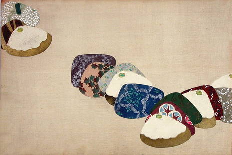 SEKKA, Kamisaka (1886-1942):Decorated shells: Artist: SEKKA, Kamisaka (1886-1942) Title: Decorated shells Series: from: A Thousand Grasses Publisher: Yamada Unsodo Date: 1899-1903 Medium:Woodblock print Size/Format: c. 9 3/4" x 14" Description: A