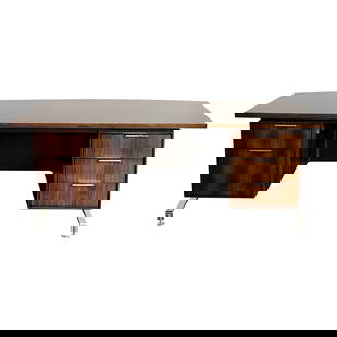 Mid-Century Modern George Nelson Style Partners / Executive Desk, Rosewood: Title: Mid-Century Modern George Nelson Style Partners / Executive Desk, Rosewood Description: Mid-Century Modern George Nelson Style Partners / Executive Desk, Rosewood/Walnut Fully Refinished. Fully