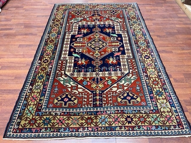Unusual Antique Kazak Caucasian Rug-5008 (1 of 10)