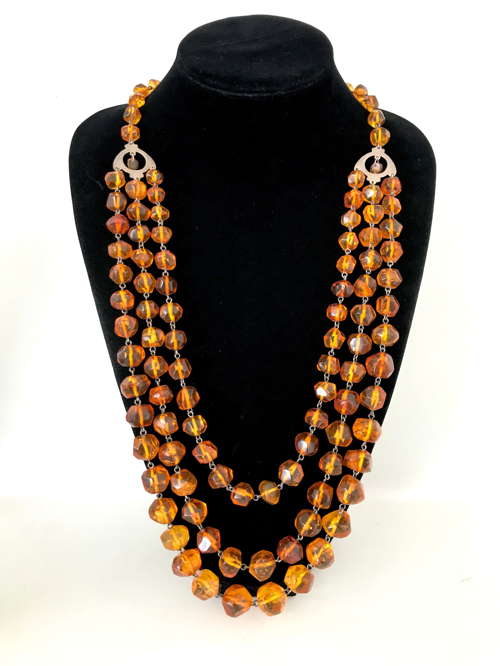 Splendid Amber Necklace made from Hand Carved Amber beads (1 of 10)