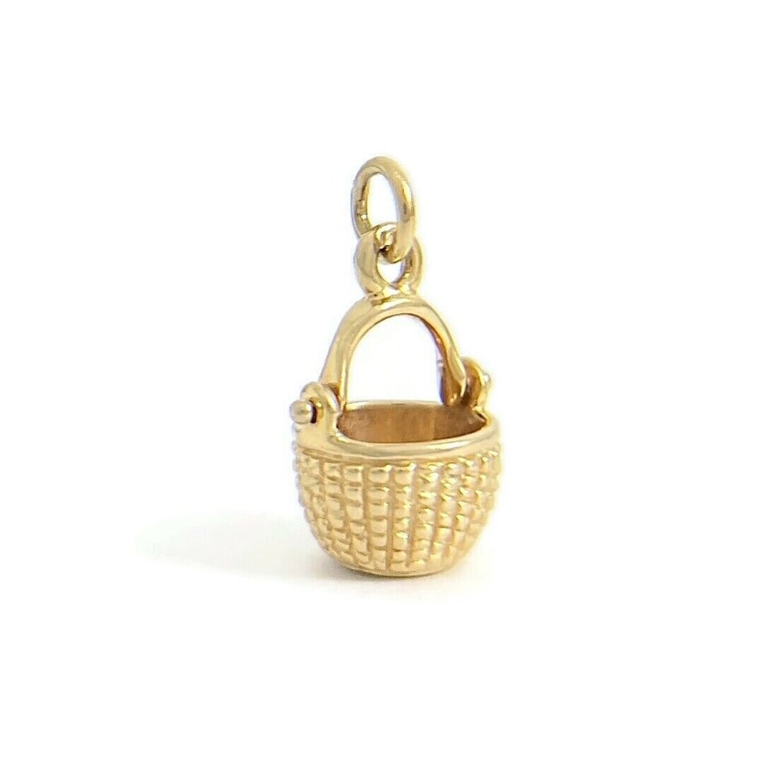 Vintage Glenaan Nantucket Basket Pendant Charm 14K Yellow Gold, 2.12 Grams (1 of 9)